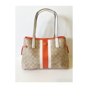 Coach Signature Print Shoulder Bag